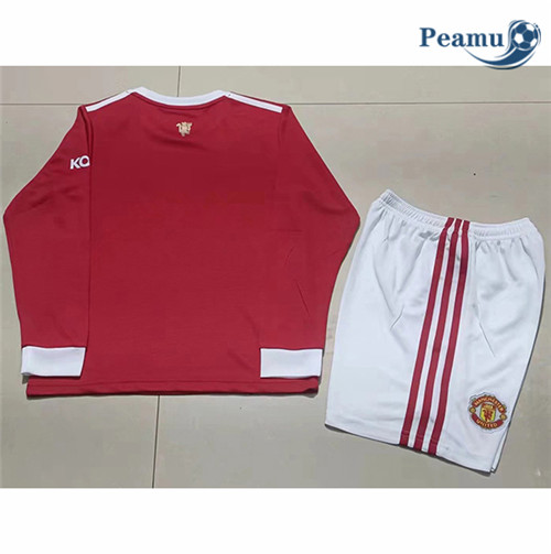 Maglia Calcio Manchester United Bambino Prima Manica Lunga 2021 2022