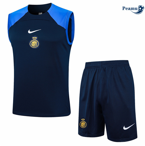 Fornire Kit Maglia Formazione Al-Nassr FC Canotta + Pantaloncini Blu Reale 2024-2025